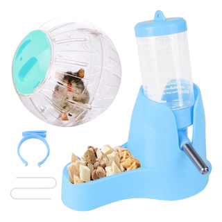 Bebedero Para Hámster Conejo 3 En 1 80ml + Esfera Hamster Bebedero Para Hámster Conejo 3 En 1 80ml + Esfera Hamster