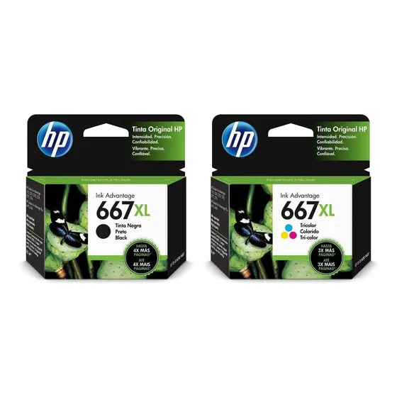 Cartucho Hp 667xl Orig X2 Deskjet 1216 2338 2775 2776 Backup