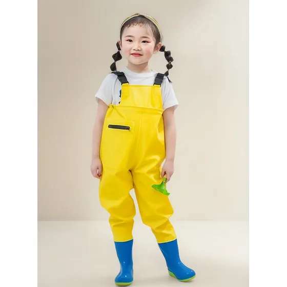 Vadeadores Impermeable Con Botas Traje Pesca Para Niños