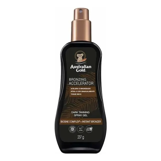 Bronzeador Gel Spray Accelerator Instant Bronzer Australian Gold Exotic Blend Frasco 237g