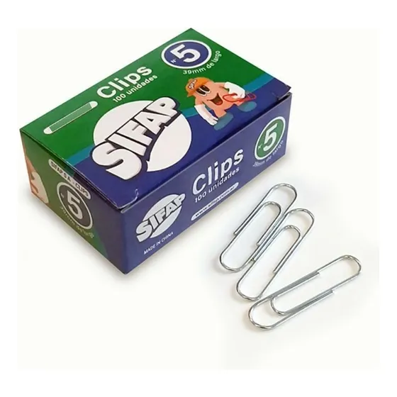 Clips Numero 5 Metálicos X 100 Unidades