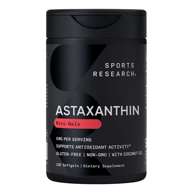 Astaxantina 6 Mg Sports Research 120 Cápsula Blandas Sin Sabor