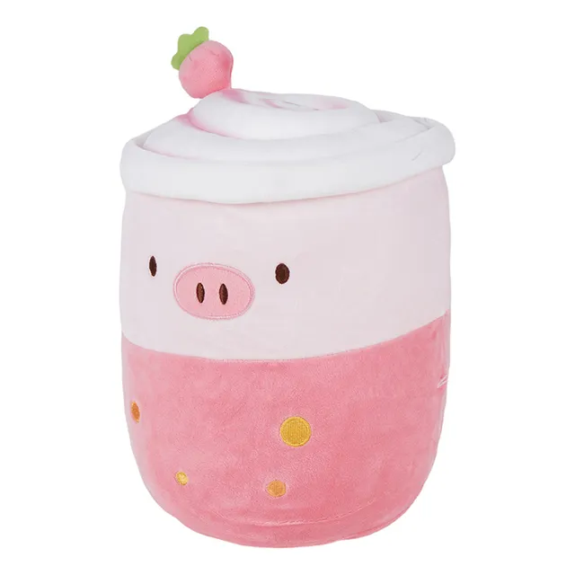 Miniso Peluche Cerdita Gigi Malteada De Fresa Felpa Rosa 21x