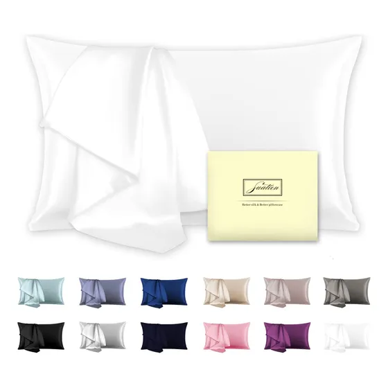 Funda De Almohada De Seda Natural (20  X 26  Pulgadas)