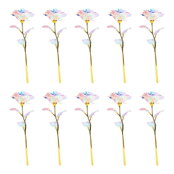 Xy 10x Rosas Artificiales, Regalos Hechos A Mano, Decoración