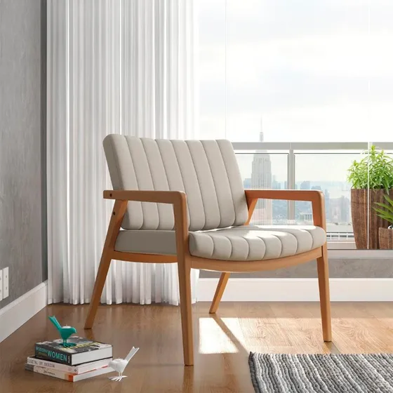 Poltrona Cadeira Leitura Recepção Decorativa Sofá Escritório