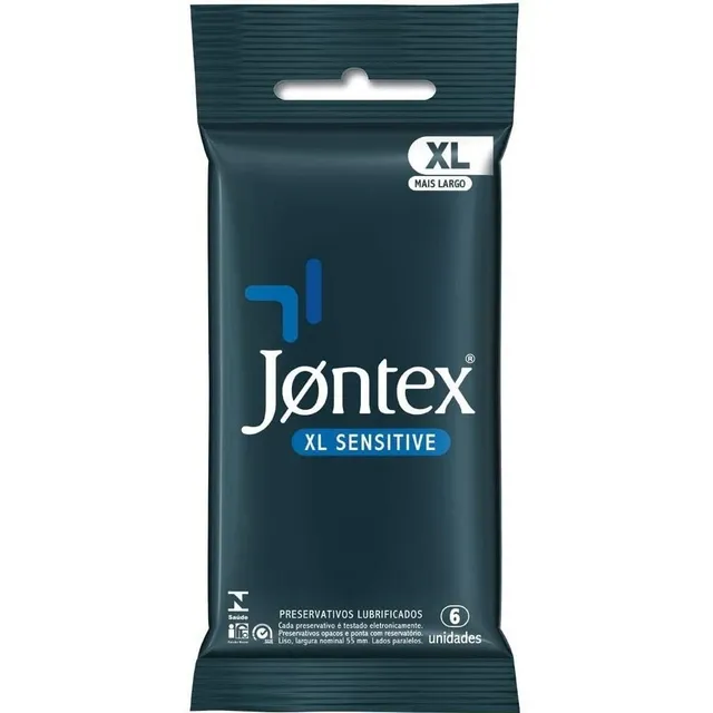 Preservativo Jontex Sensitive Xl Grande C/ 6 Camisinhas