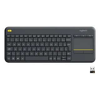 Teclado Sem Fio Logitech K400 Plus Tv Com Layout Abnt2 Preto Teclado Sem Fio Logitech K400 Plus Tv Com Layout Abnt2 Preto