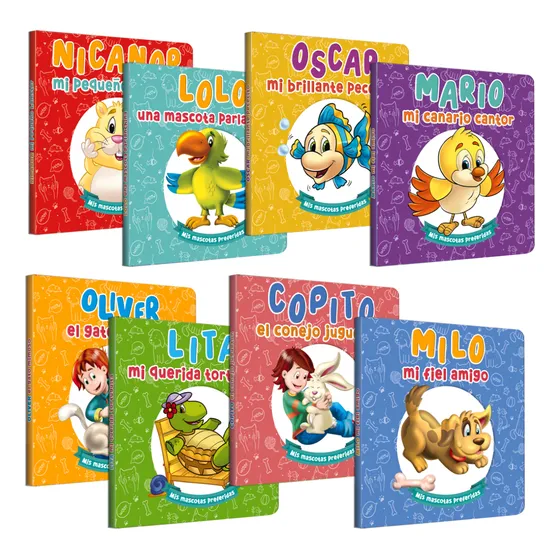 Pack X8 Libros De Cuento Infantil, Tapa Dura