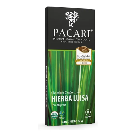 Chocolate Ecuatoriano Pacari Gluten Free Hierba Lemongrass