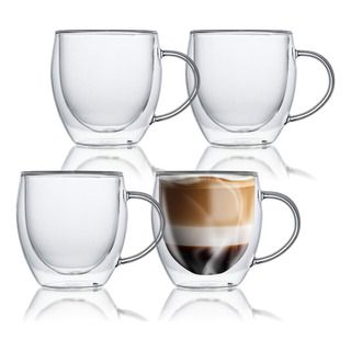 8oz Tazas De Vidrio Aislant ( 4 Piezas ) 8oz Tazas De Vidrio Aislant ( 4 Piezas )