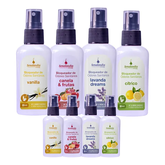 Bloqueador Odorizador Odor Sanitário 60ml Senalândia Kit 8un