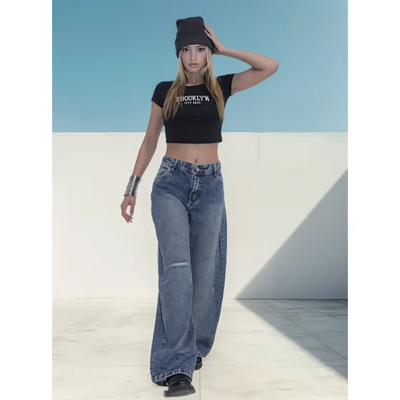 Jean Nena Mom Baggy Anchos Teens Talles 10 Al 16