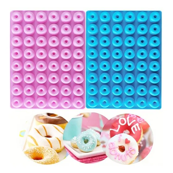 Molde Silicon 48 Mini Donas Aros - Chocolates Gomitas Cereal Color Sorpresa
