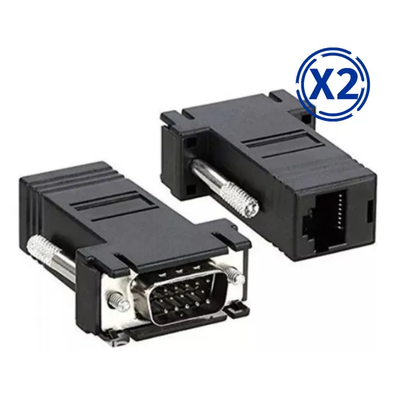 Extensor Vga A Utp Rj45 Adaptador Convertidor Extender 30 Mt