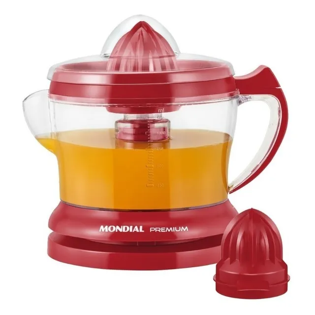 Espremedor De Frutas E-02 Premium Vermelho 30w Mondial Espremedor De Frutas E-02 Premium Vermelho 30w Mondial