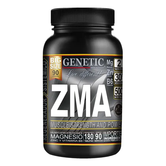 Zma 3 Meses Zinc Magnesio B6 Aumento Natural Testo Genetic