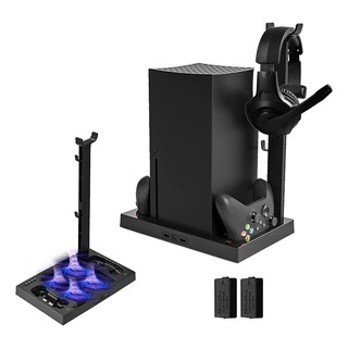 Soporte Xbox Series X Con Ventilador, Estación De Carga Mega Soporte Xbox Series X Con Ventilador, Estación De Carga Mega