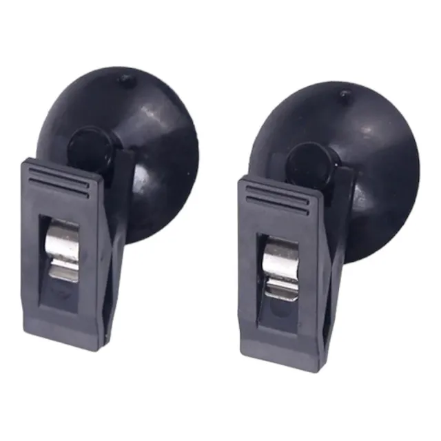2 Clips Sujecion Con Ventosa Ventana Auto Camioneta