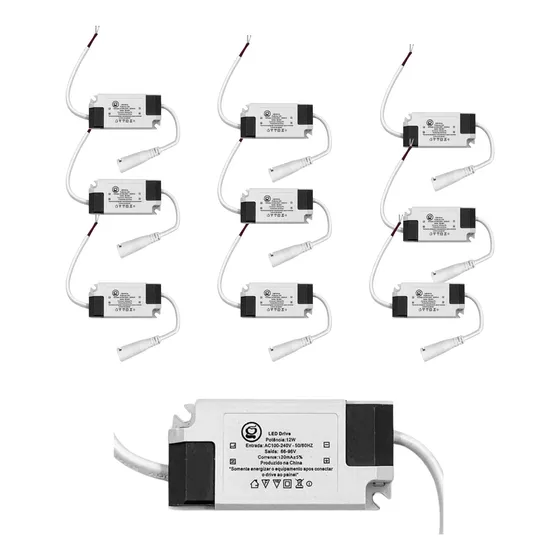 Kit 10 Reator Driver Luminaria Led Plafon 8w Até 24w 25w 