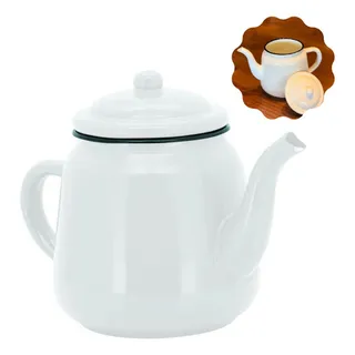 Bule Esmaltado Leiteira 11 Tradicional 1 Litro Café Chå Yazi Cor Branco Bule Esmaltado Leiteira 11 Tradicional 1 Litro Café Chå Yazi Cor Branco