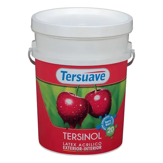Pintura Tersuave Tersinol Exterior e Interior Látex Antihongo Mate 20L Color Blanco