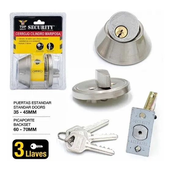 Cerrojo Llave /mariposa Security