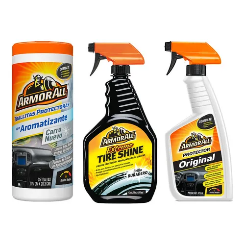Protector Interiores, Spray Brillo Llanta, Tollita Armor All Color Blanco