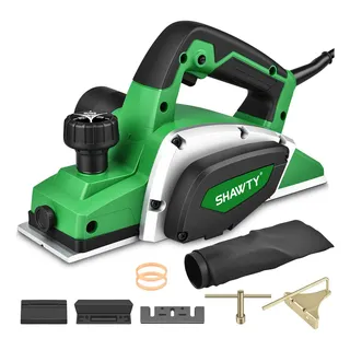 Cepillo Eléctrico Para Madera 3-1/4  82mm Profesional Shawty 1800w, 18000 Rpm Cepillo Para Madera De Mano Profesional Herramientas Carpinteria Diy Para Tablones, Troncos, Madera Verde