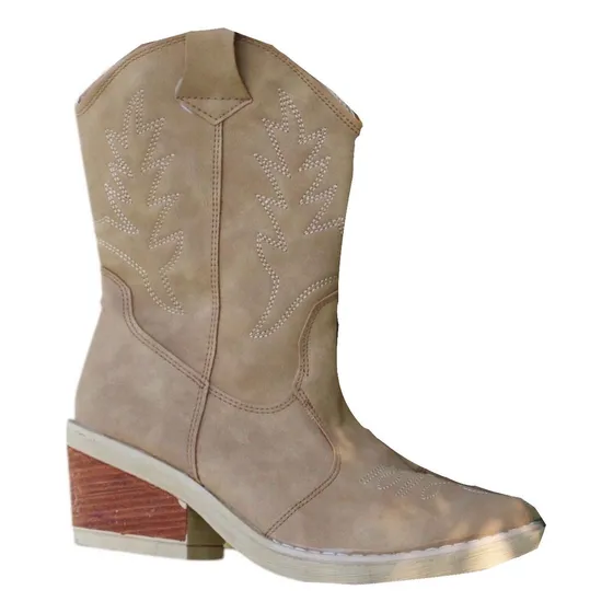  Bota Texana Caña Media Marrón Claro Divina! Del 37 Al 39