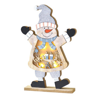 L Decoración Led De Madera Para Mesa De Muñeco De Nieve L Decoración Led De Madera Para Mesa De Muñeco De Nieve