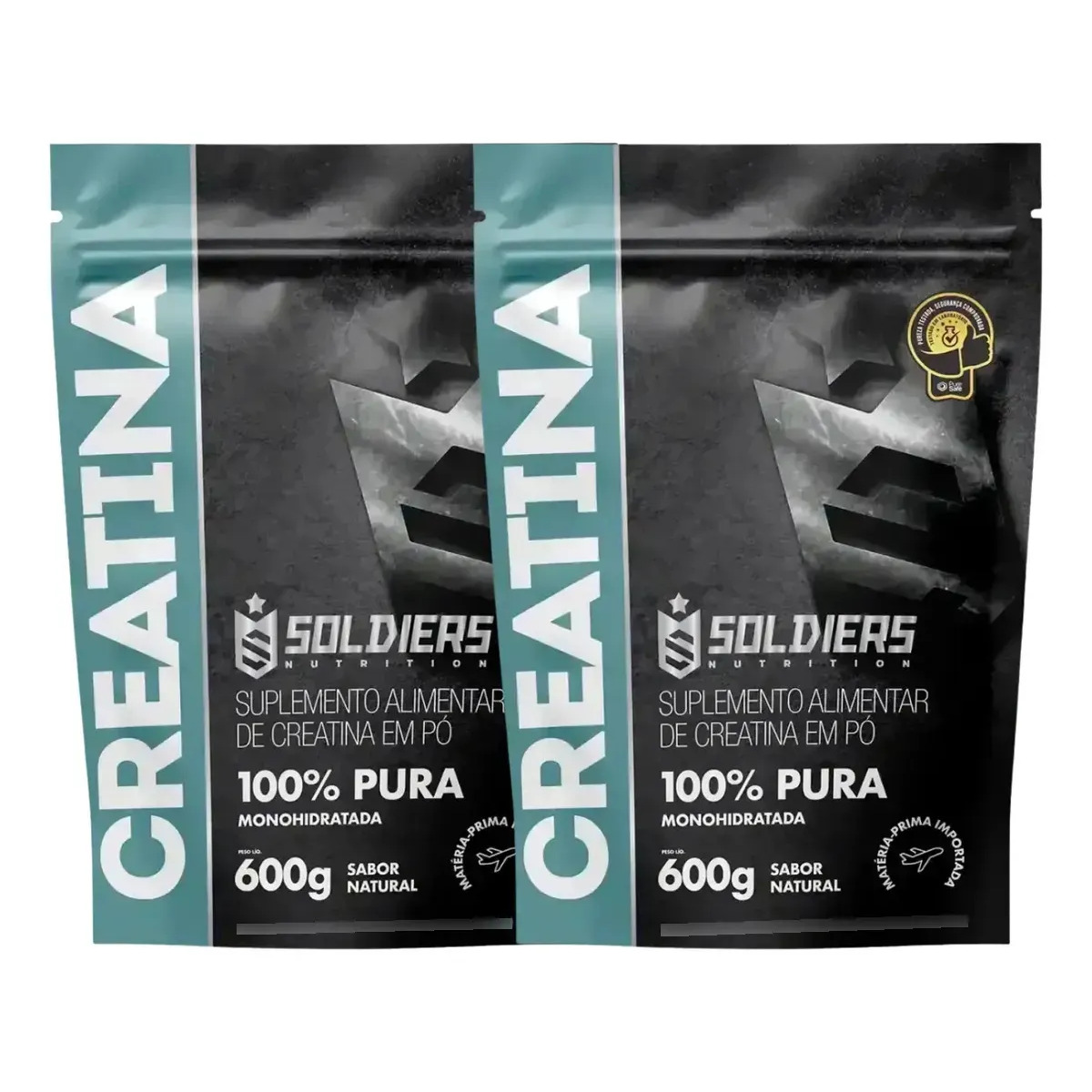 Creatina Soldiers Nutrition em pó Sem sabor x 1.2kg 2 un
