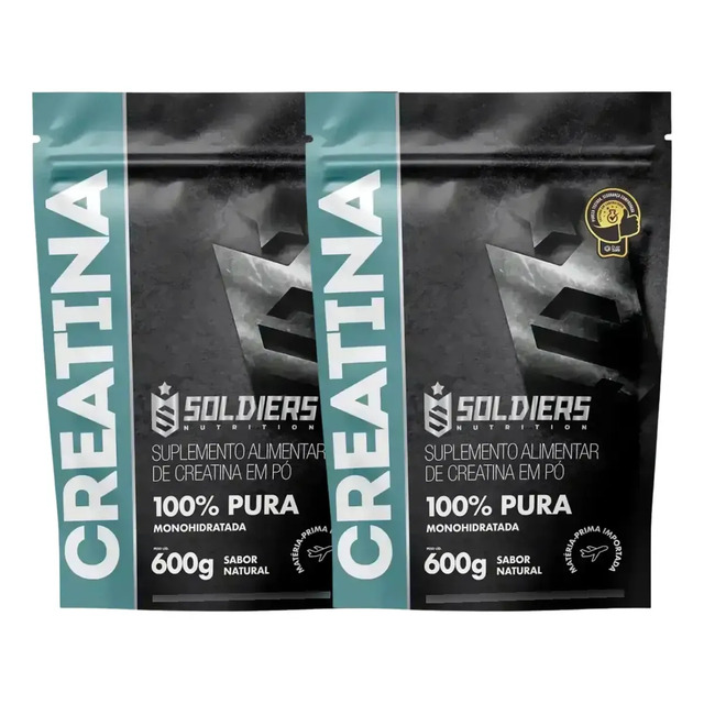 Creatina Monohidratada 1200g Soldiers Nutrition 100% Pura Sem Sabor
