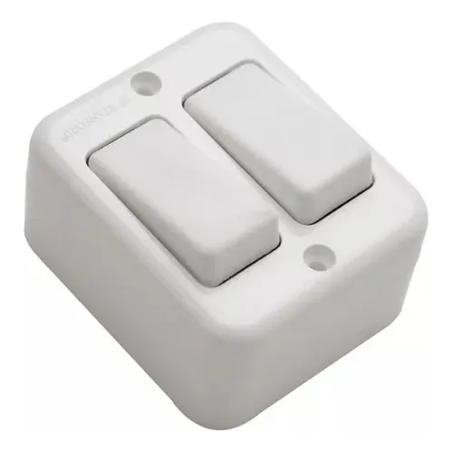 Interruptor Doble Marca Lexo 9/24 Color Blanco 