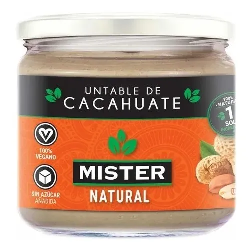 Crema De Cacahuate Mister 100% Natural 320 G