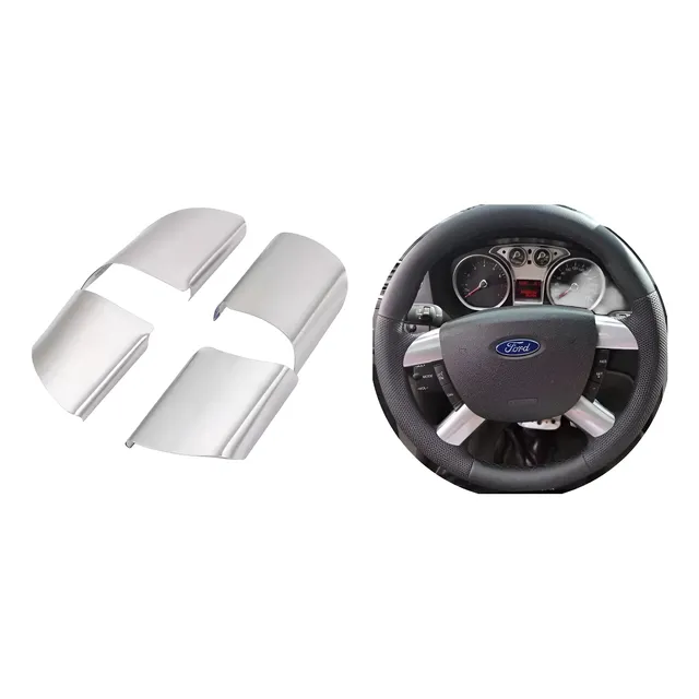Apliques Volante Acero Inoxidable Ford Focus 2 4 Piezas Full