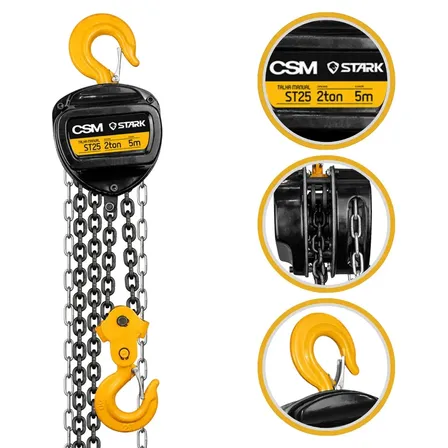 Talha Manual Corrente 2 Toneladas 5 Metros Csm Levantar Peso