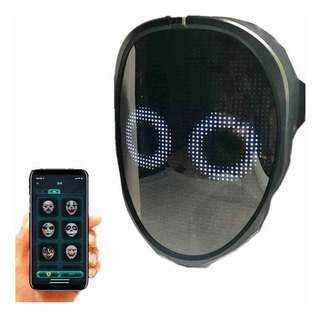 Máscara Led Con Bluetooth Rgb Para Fiesta De Halloween Máscara Led Con Bluetooth Rgb Para Fiesta De Halloween