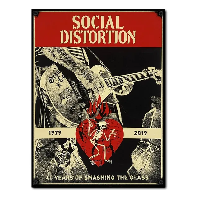 #1459 - Cuadro Decorativo Vintage - Social Distortion Rock