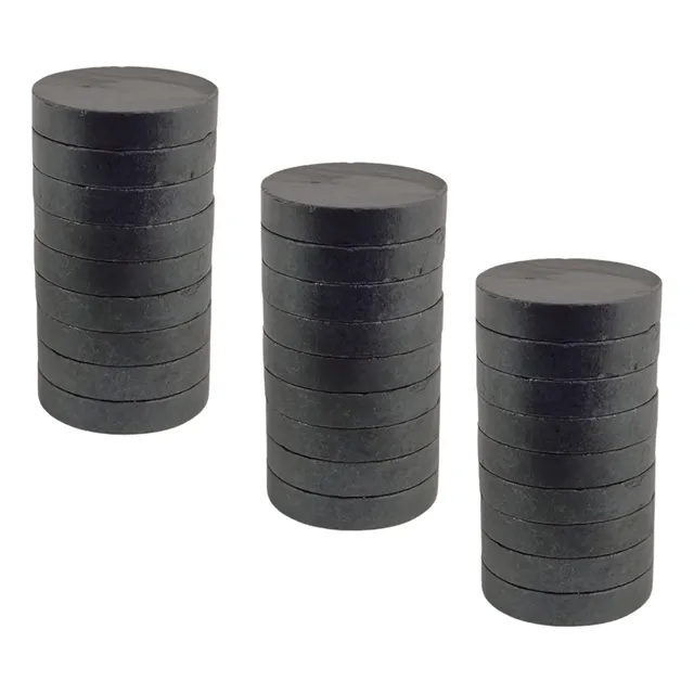 Imán De Ferrita Circular 15mm X 3mm 100 Piezas Color Negro