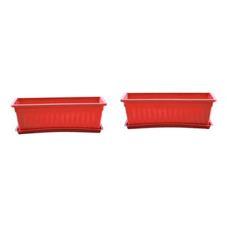 2x Rectangular Garden Decking Trough Planter Veg Flower 2x Rectangular Garden Decking Trough Planter Veg Flower