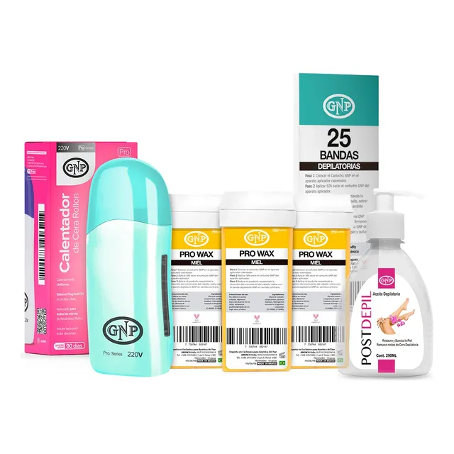X3 Cera Depilatoria Gnp, Calentador De Cera, Bandas Y Aceite