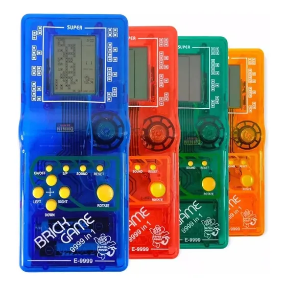 Mini Game De Mão Retrô Portátil Com 9999 Jogos Cor Azul