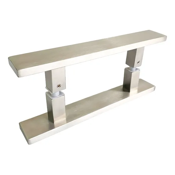 Puxador Porta Pivotante Correr Duplo Box Aço Inox 25cm Flat