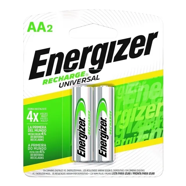 2 X Pilas Recargables Aa Energizer Nimh 2000 Mah San Martin