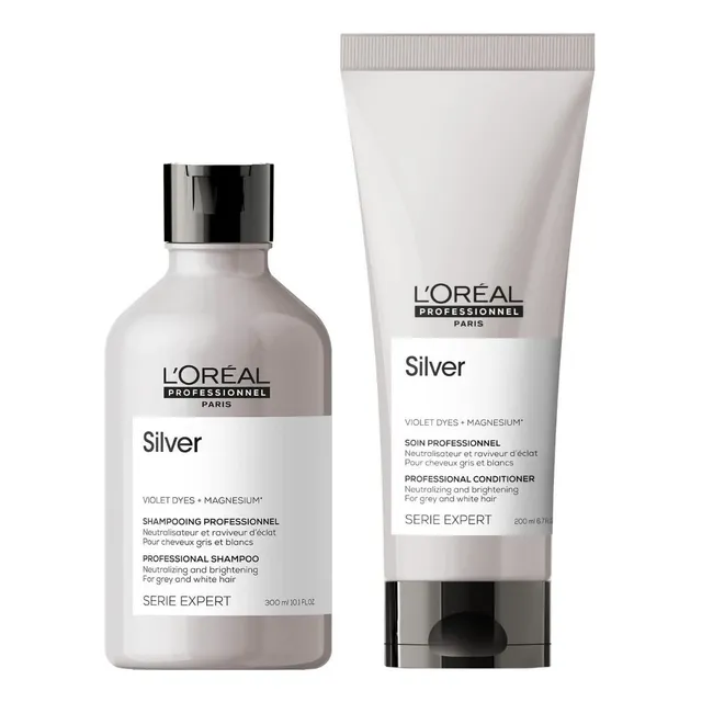 Shampoo Matizador 300ml + Acondicionador 200ml Loreal Silver