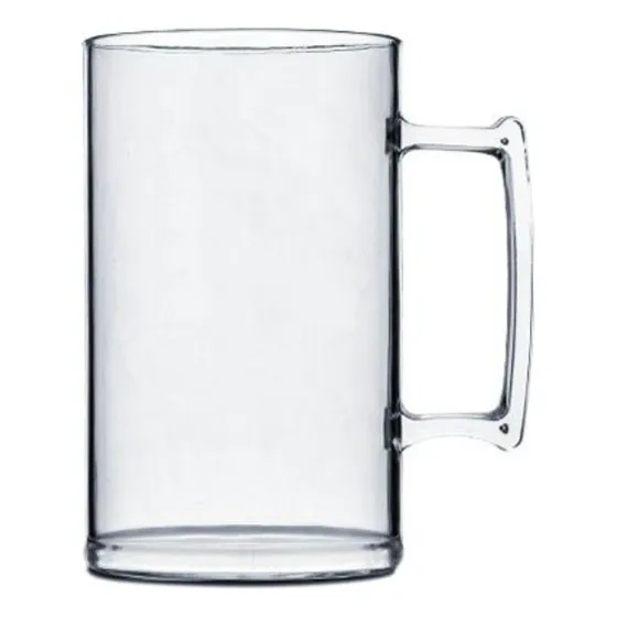 30 Caneca De Acrílico  Chopp Transparente Cristal Lisa 500ml