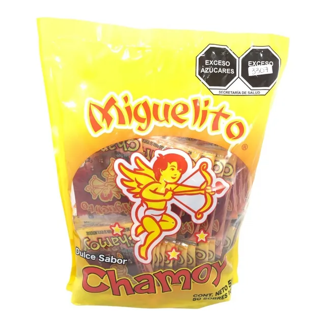 Miguelito Pulpa Chamoy Liquido Pulpita Bolsa C/50 Sobres 10g