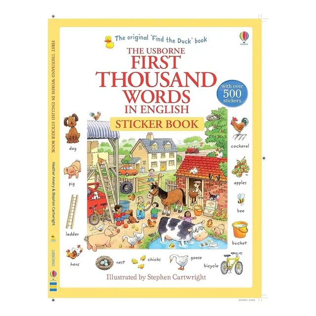 First Thousand Words In English  W/stickers - Usborne **n/e 
