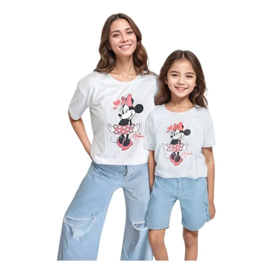 Remera Minnie Mouse Madre E Hija Igualita A Mama Disney